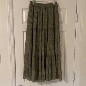 Green Maxi Skirt